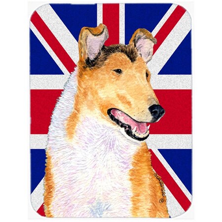 Skilledpower 7.75 x 9.25 In. Collie Smooth With English Union Jack British Flag Mouse Pad, Hot Pad Or Trivet SK631714
